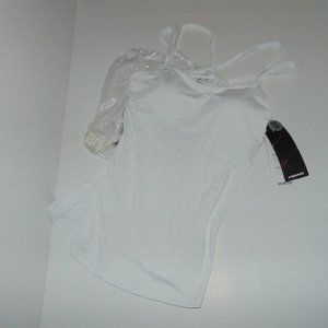 Balance/Head Med Impact Sports Bra Strappy Camisole - White - Size M
